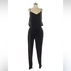 Gypsy 05 Revolve 100% Silk Jumpsuit Size Medium Black